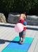 Kinsey Sullivan, 21 months old, knows how to stay happy with the simple things in life. 