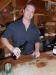 Jason Holloway of Andrews’ Harborside was quite busy serving  Barefoot Winery wines all evening. GARY DOW/Boothbay Register