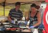 Keeping up with the demand for hot dogs, burgers, sausages and fries was a herculean task. SUE MELLO/Boothbay