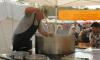 Stirring up a batch of kettle corn. SUE MELLO/Boothbay Register