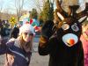Wiscasset Town Planner Misty Parker with Rudolph the Red-Nosed Reindeer