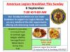 Breakfast this Sunday