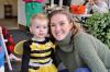 Chloe Hallowell, and daughter CeCe come for Trick or Treat