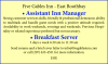 Assistant Inn Manager and Breakfast Server Wanted 