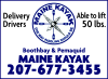 Maine Kayak Delivery Drivers Wanted