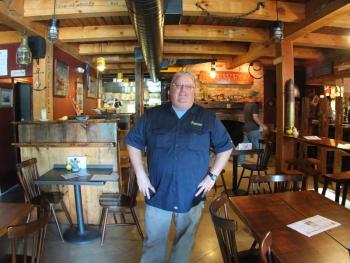 FRANK FASSETT, jack-of-all-trades in the tavern dining area. SUZI THAYER/Boothbay Register