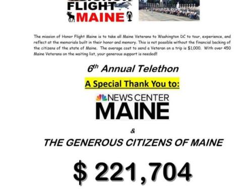 Honor Flight Maine Telethon Results