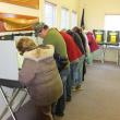 The voting booths were pretty well packed by 10:30 a.m. By then, over 430 ballots were cast. RYAN LEIGTON/Boothbay Register