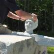 William Royall 2017 granite sculpture “Soap Box Racer”