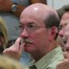 Lincoln County Healthcare CEO Jim Donovan, listens to the comments at Wednesday's meeting.