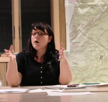Chairman of Edgecomb Selectmen Jessica Chubbuck discusses seeking a court opinion on tax incentive money two parties are laying claim to. SUSAN JOHNS/Wiscasset Newspaper