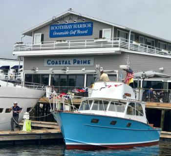 dock and dine, boothbay harbor, coastal prime, waterfront dining, docking